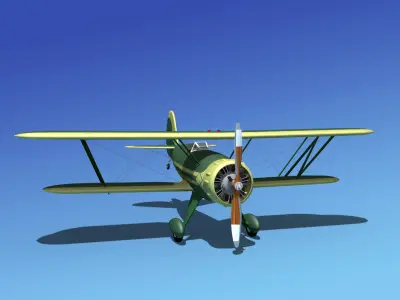 Waco YMF-5 V12 3D model