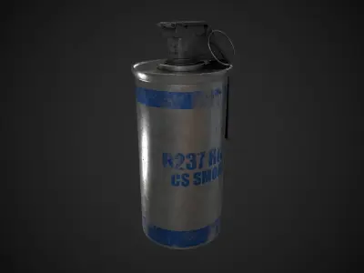 Tear Gas Grenade Low-poly 3D model
