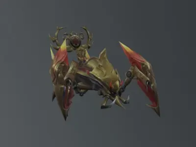 Golden Knight Spider Low-poly 3D model