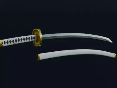 Katana - Wado Ichimonji Free low-poly 3D model
