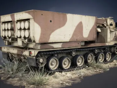 M270 MLRS Game Ready Low-poly 3D model