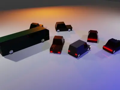 Low Poly Car Pack Free 3D model