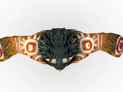 Low Poly Cartoon Creature Villager Storyteller Low-poly 3D model