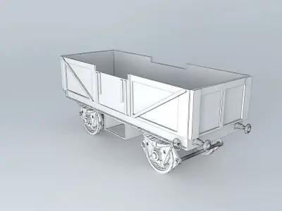 Eco Rail Track Wagon Dummy Old Steam Days Free 3D model