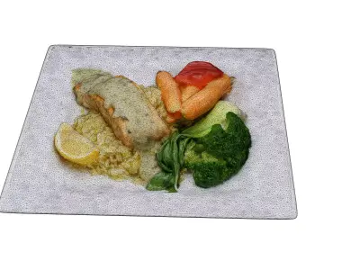 SALMON PESTO Low-poly 3D model