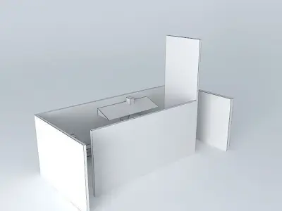 miriorkut office desk with top and bottom Free 3D model