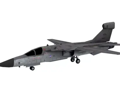 Lowpoly EF-111A Raven Aircraft 3D Model Low-poly 3D model