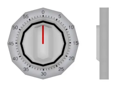 Kitchen Timer Prop 3D Model Free low-poly 3D model