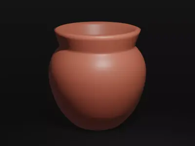 Clay pot Free low-poly 3D model purchase