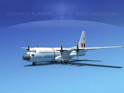 Lockheed C-130 Hercules RAAF 3D model