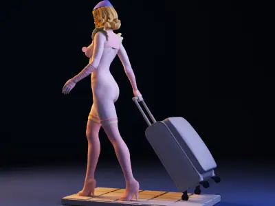 PRIVATE AIR HOSTESS SFW AND NSFW 3D print model
