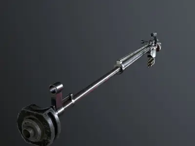 PTRS-41 ussr ww2 anti-tank rifle scope  Low-poly 3D model