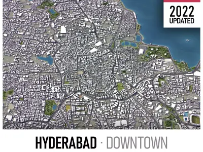 Hyderabad Low-poly 3D model