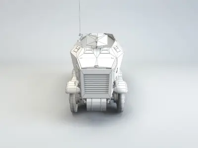 Low Poly U 304 F Leichter SchutzenPanzerWagen Low-poly 3D model