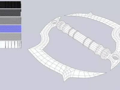 Fantasy chakram Low-poly 3D model