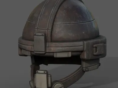 Helmet military combat soldier armor  Low-poly 3D model 10