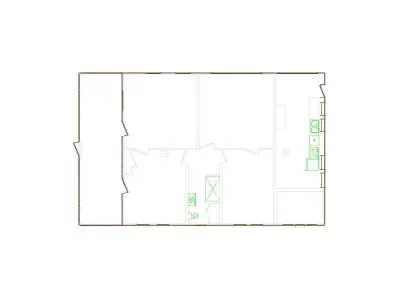 Detailed Exterior Sketch by Interior - 1001-1500 SF - Xactimate 3D model