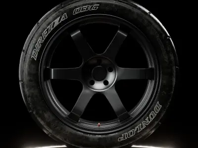 Dunlop Direzza DZ03G New and Dirty Real World Details 3D model