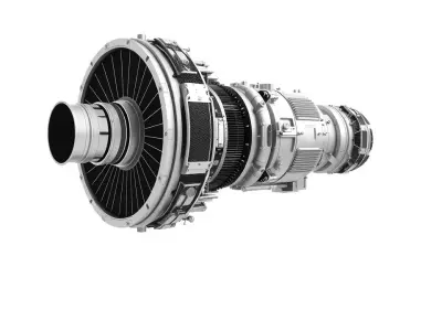 Jet Engine Model Pack with Detailed Components Low-poly 3D model