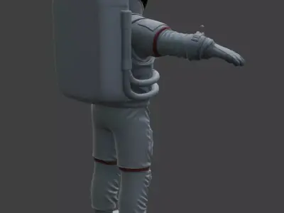 Realistic Astronaut Space Suit 3D model 8