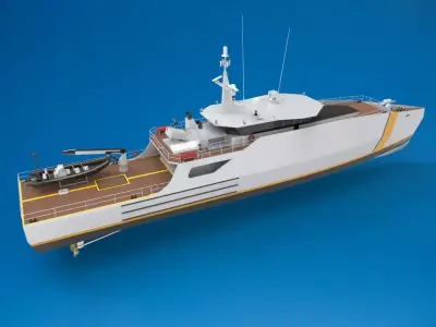 Coastguard Patrol Ship 3D model