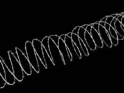 barbed wire high detailed 3D model