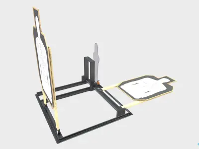 Police Shooting Target Low-poly 3D model