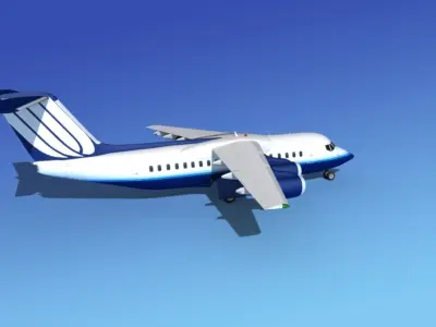BAe 146-200 United Airlines 2 3D model