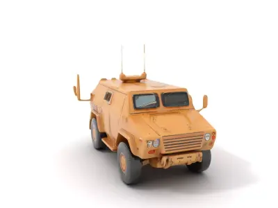 Desert Armored Vehicle model pack Low-poly 3D model