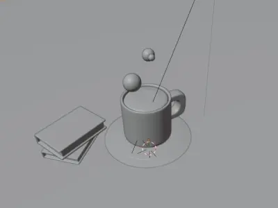 book and coffee Free 3D model