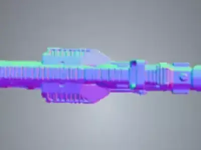 Sci-Fi Plasma Rifle - Energy Weapon Game Asset Low-poly 3D model