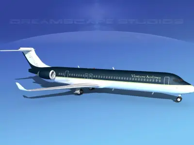 Comac ARJ21-900 Venture Airlines  3D model