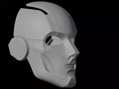 Robot Face Mask 3D Print Model Costume Prop 3D print model