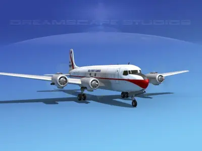 Douglas DC-6 USA First Cargo 3D model