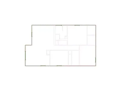 Simple Exterior Sketch by Interior - 1001-1500 SF - Xactimate 3D model