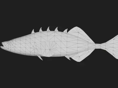 Stickleback Low-poly 3D model