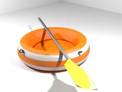 Inflatable row boat - Type 2 3D model