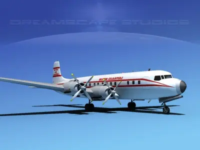 Douglas DC-7C Destin Charters 3D model