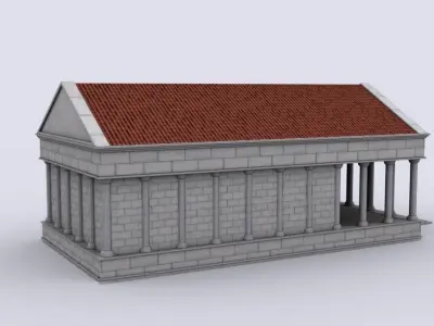 Rome house Low-poly 3D model