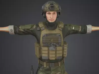 Military Soldier 3D 3D model