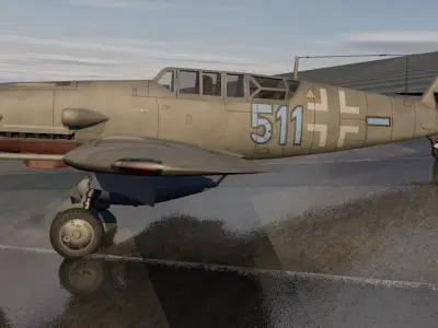 Messerschmitt Bf-109 G-12 3D model