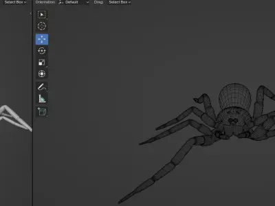 Spider vfx  rig animate  Low-poly 3D model