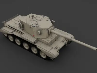 FV4101 Charioteer British tank destroyer 3D model