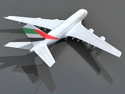 Emirates Airlines Model Airbus A380 3D model