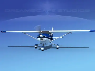 Cessna 172 Skyhawk 1976 V12 3D model