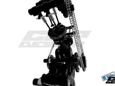 PINKI engine heartdesigned by cosic 3D model