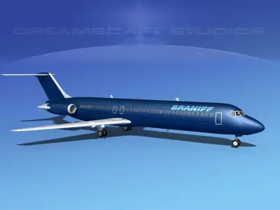Douglas DC-9-40 Braniff intl 2 3D model