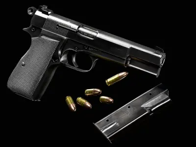 SA35 Handgun Low-poly 3D model