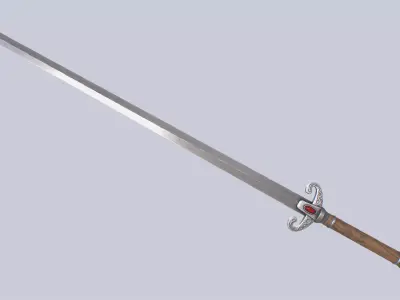 Fantasy rapier Low-poly 3D model get