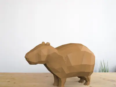 Low Poly Capybara Free low-poly 3D model
